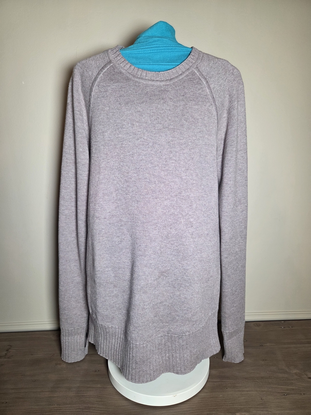 Lululemon Still Lotus Reversible Cotton-Yak Knit Sweater Grey - Medium